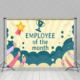 Aperturee - Aperturee Green Yellow Trophy Employee of The Month Backdrop